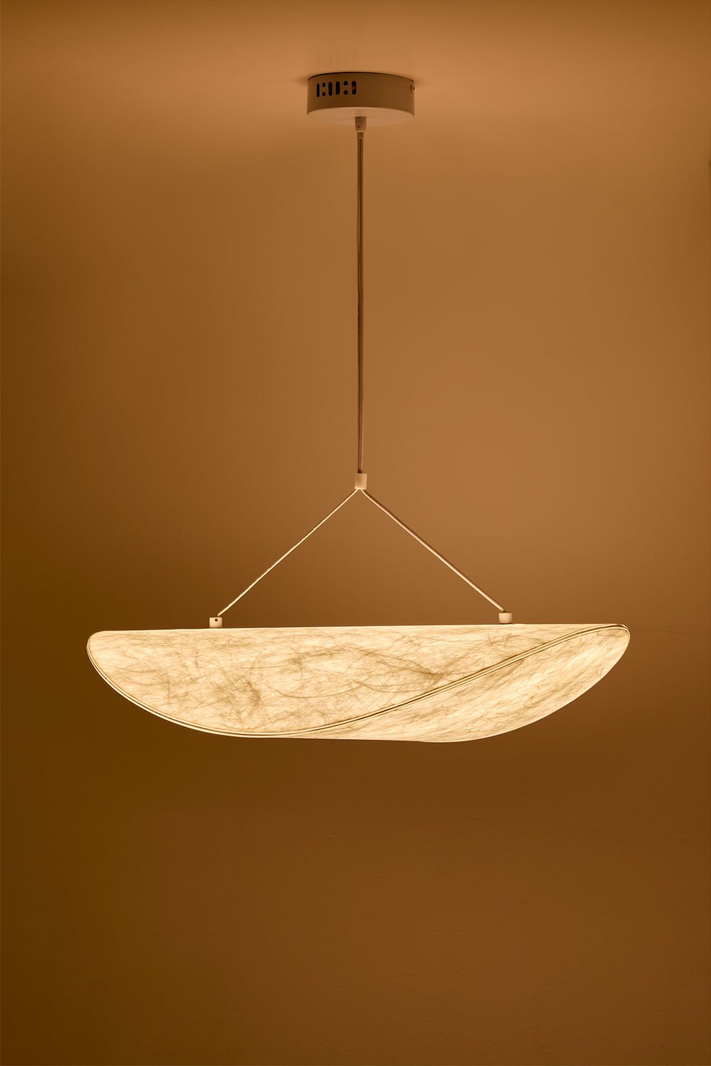 Lampada da soffitto LED in tessuto Zelvon