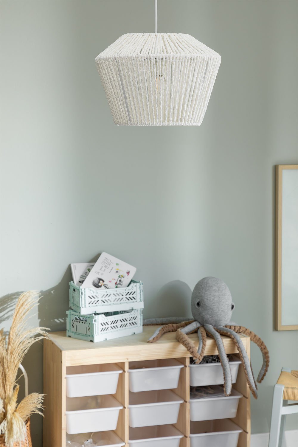 Lampada da soffitto in carta intrecciata Libel
