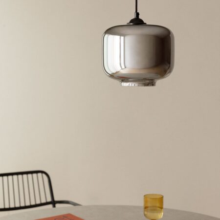 Lampada da soffitto Lorain in metallo e vetro