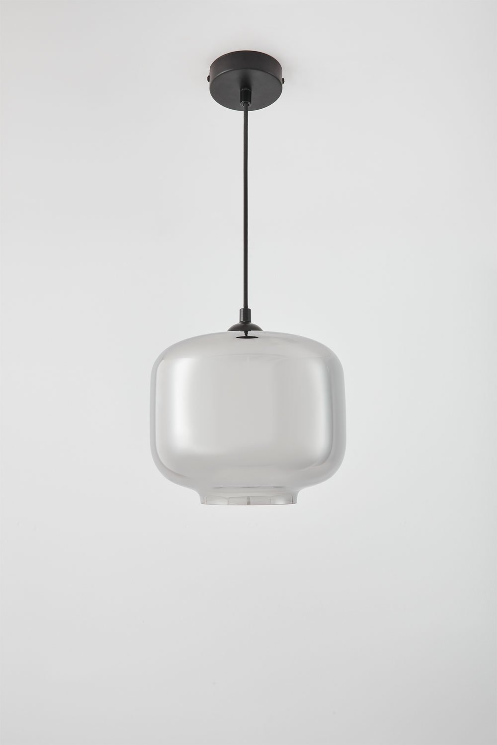 Lampada da soffitto Lorain in metallo e vetro