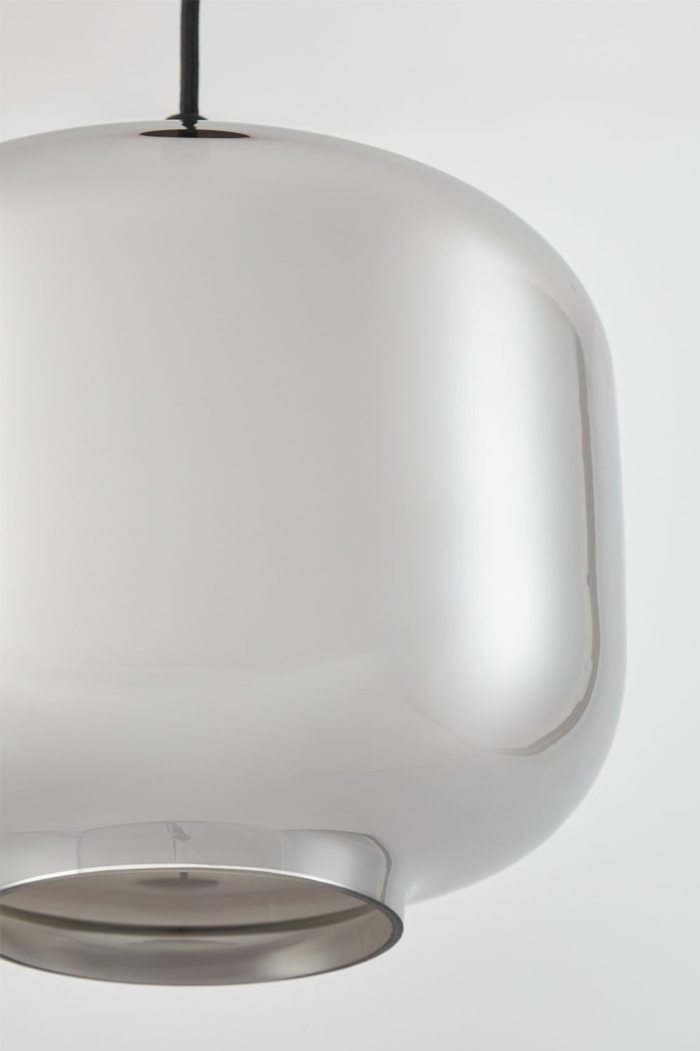 Lampada da soffitto Lorain in metallo e vetro