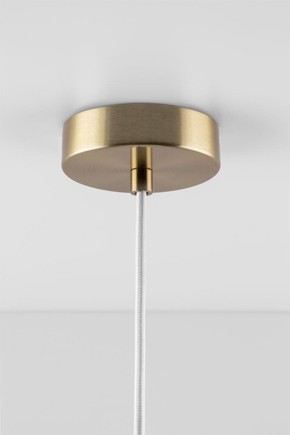 Lampada da soffitto Margalida in metallo e tessuto