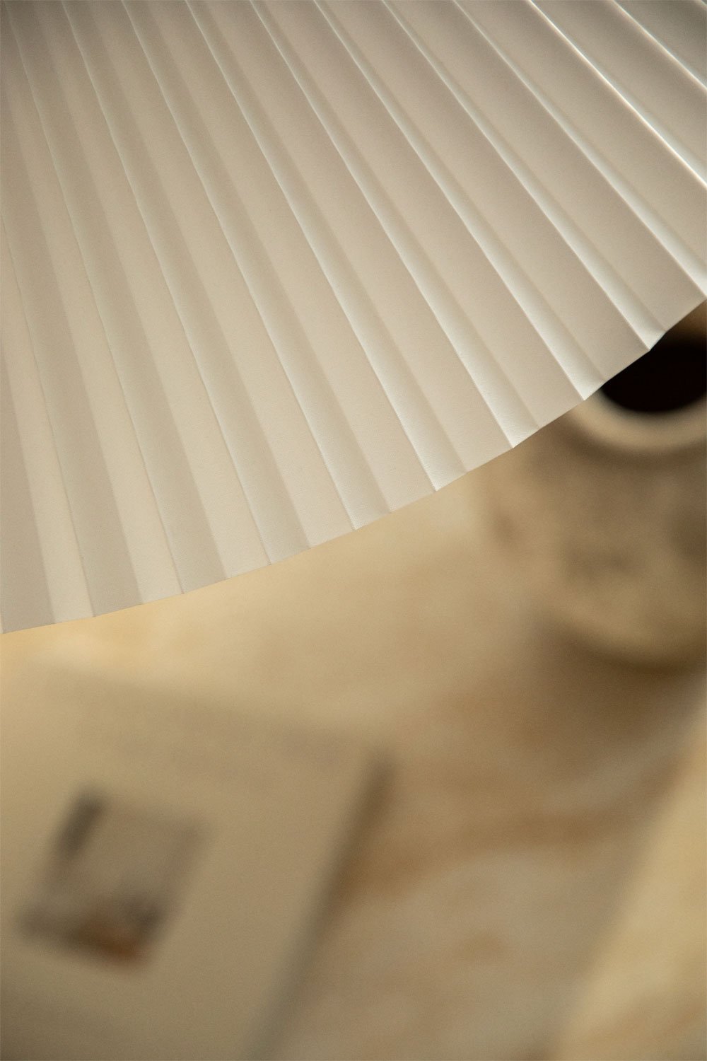 Lampada da soffitto Margalida in metallo e tessuto
