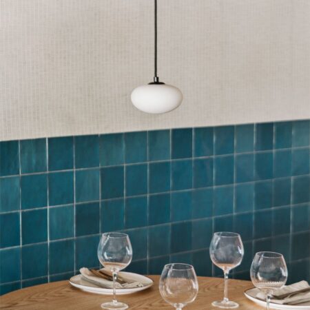 Lampada da soffitto Marliene in metallo con sfera in vetro