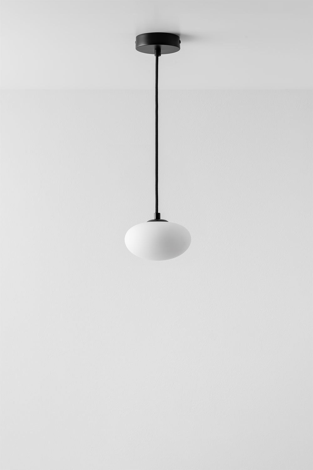 Lampada da soffitto Marliene in metallo con sfera in vetro