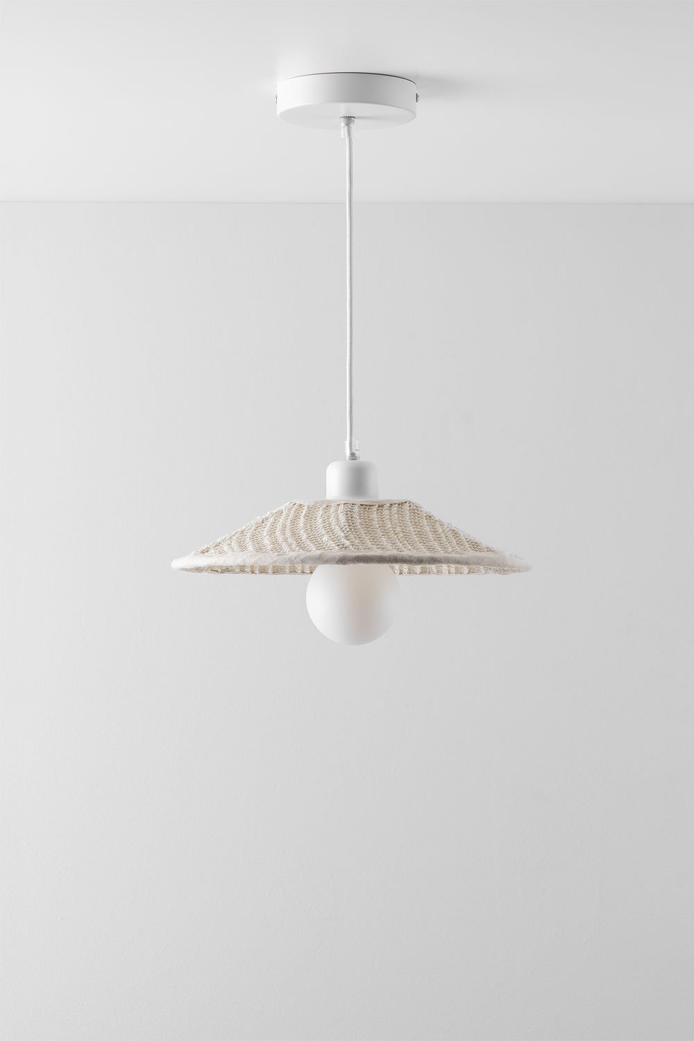 Lampada da soffitto Massina in lino