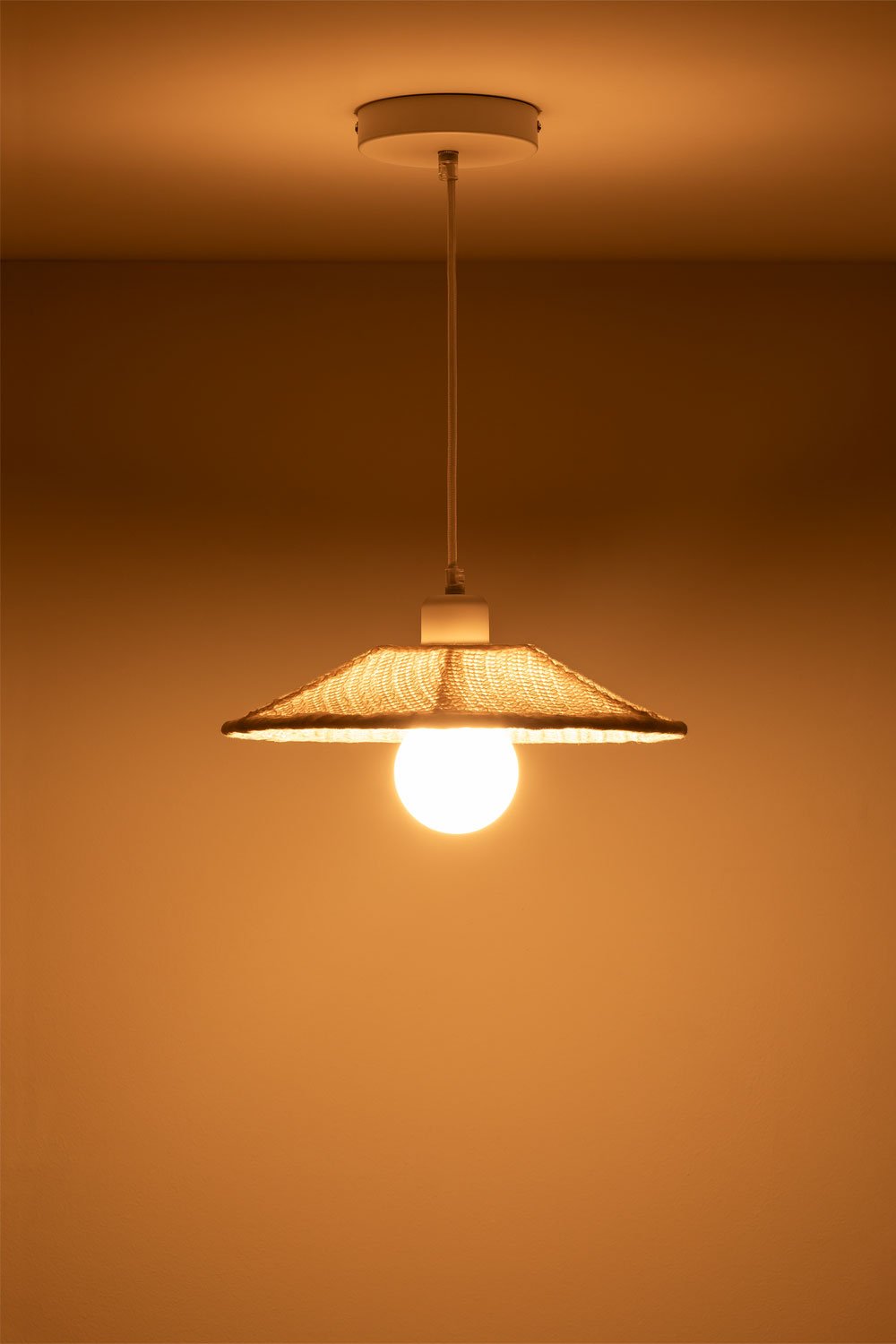 Lampada da soffitto Massina in lino