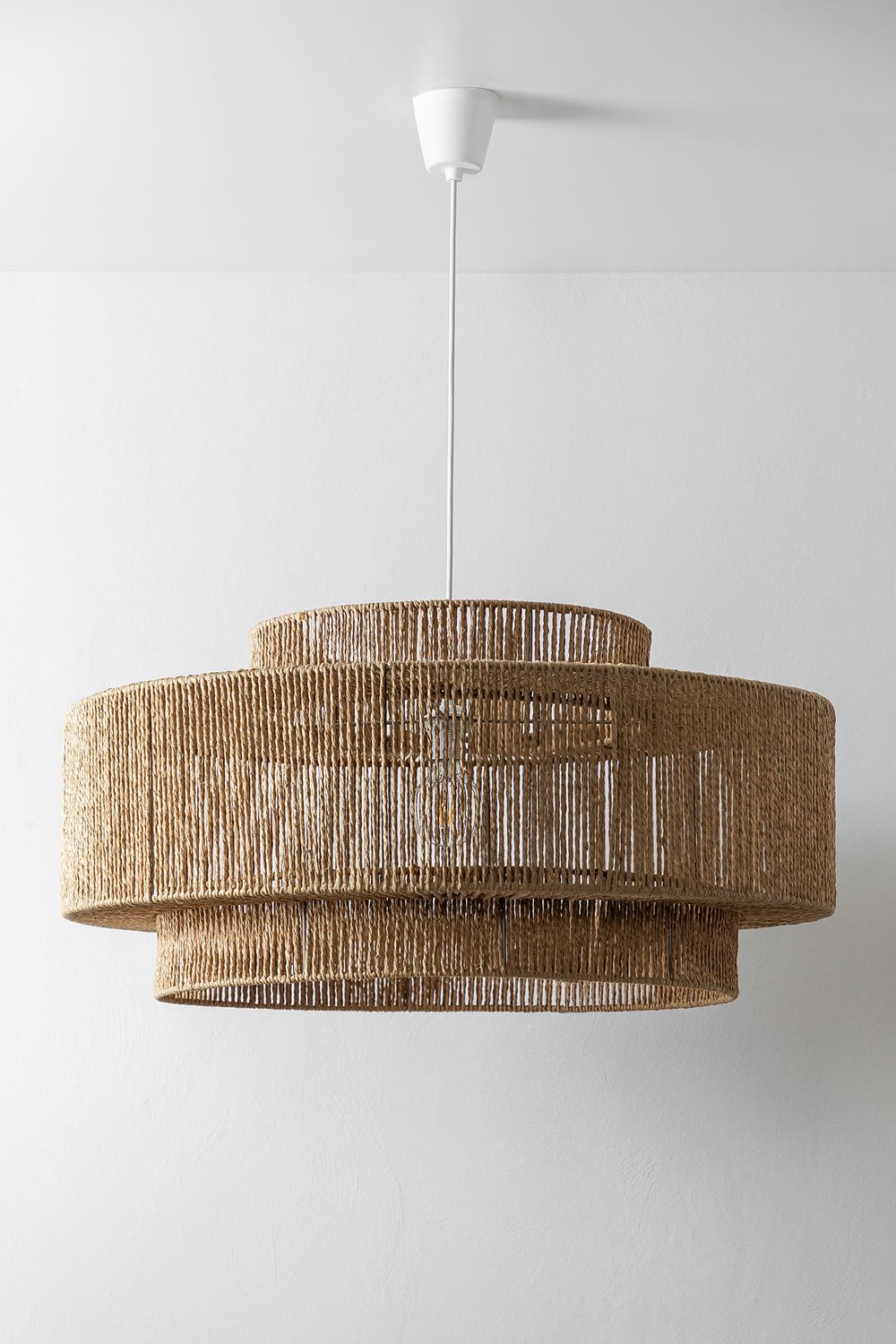 Lampada da soffitto da esterno Kena in carta intrecciata