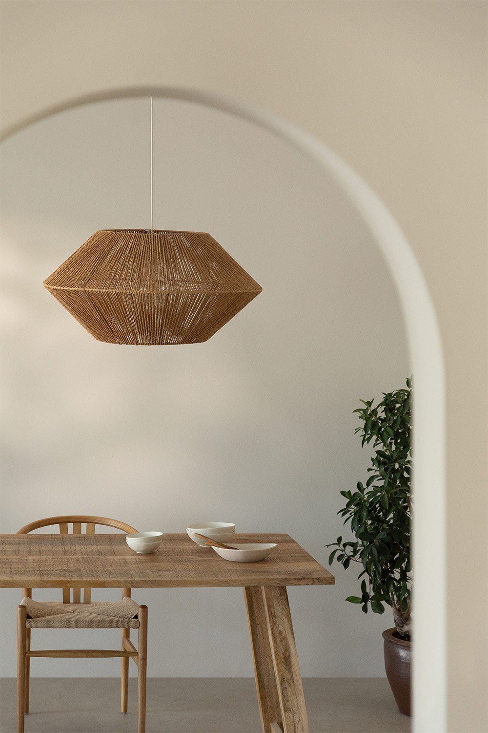 Lampada da soffitto per esterno in Carta Intrecciata Sabar