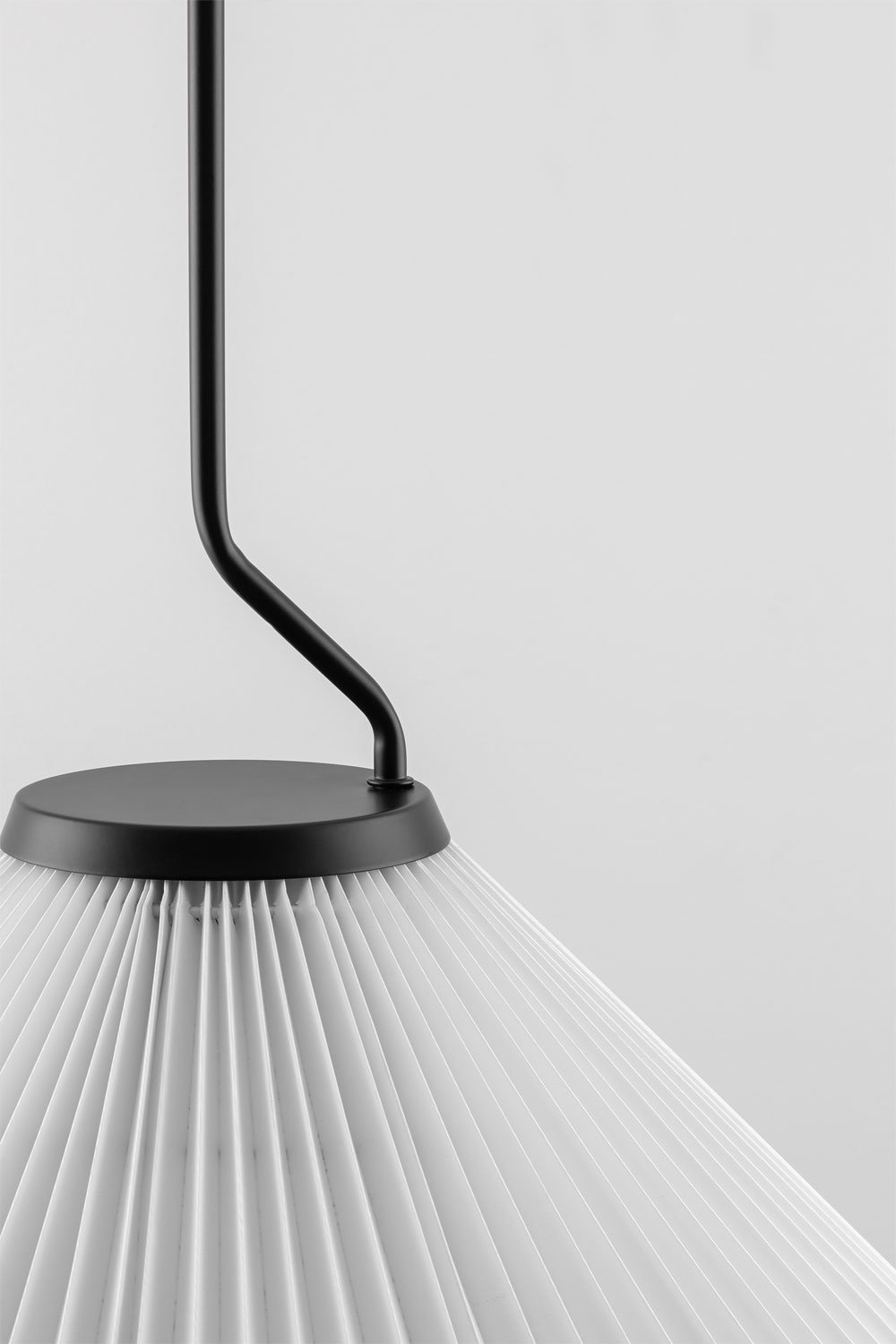 Lampada da soffitto Suellen in metallo e tessuto
