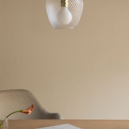 Lampada da soffitto Taylor in ferro e vetro
