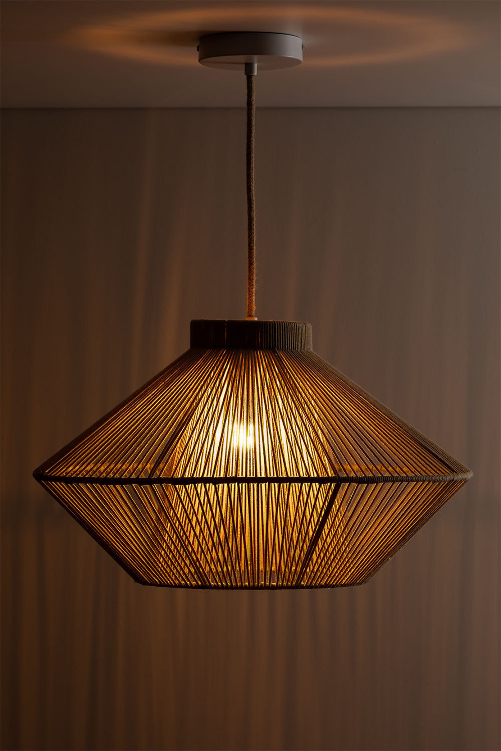 Lampada da soffitto Ufo in corda di cotone