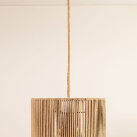 Lampada da soffitto Uillo in corda di nylon