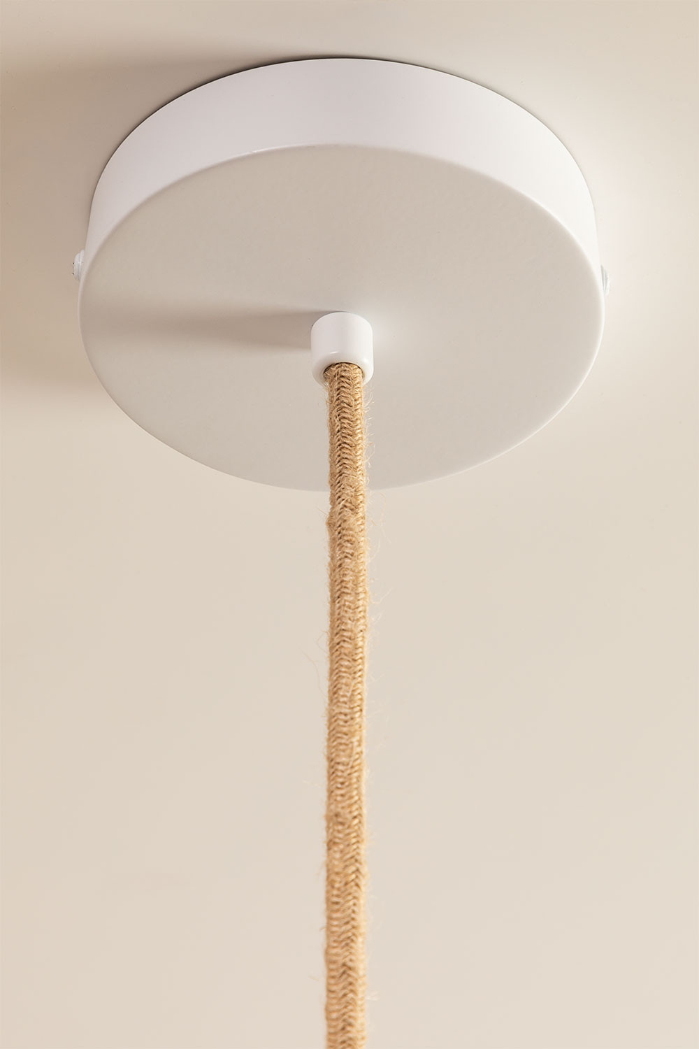 Lampada da soffitto Uillo in corda di nylon