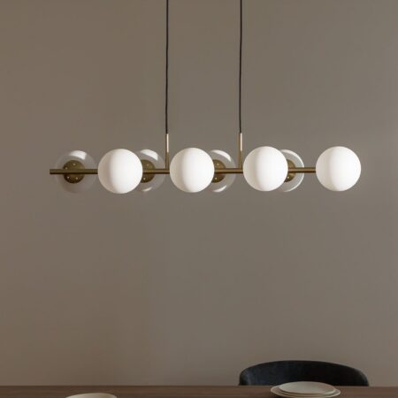 Lampada da soffitto in ferro e sfere di vetro Uvol