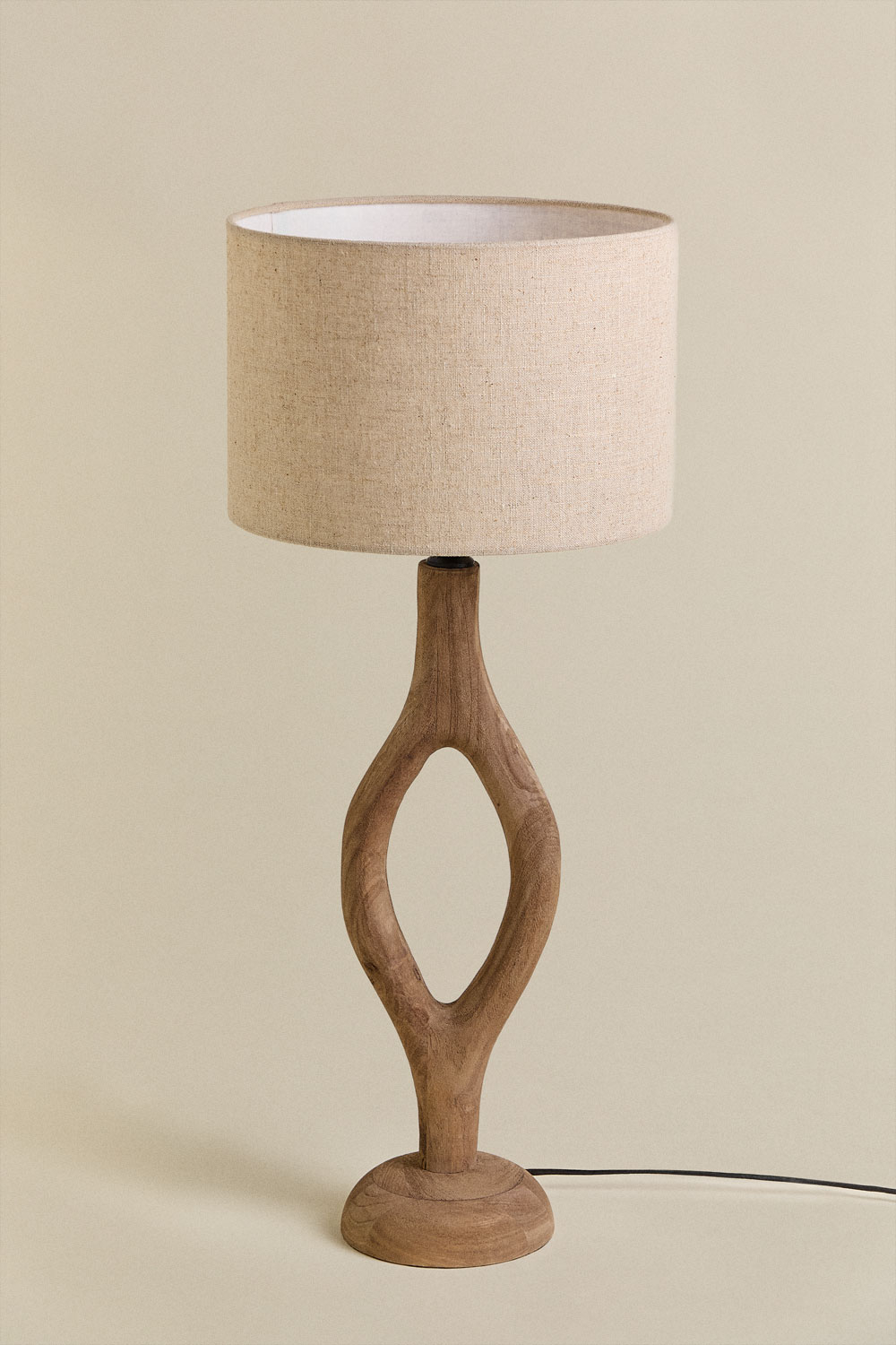 Lampada da tavolo in legno di mango Gracia