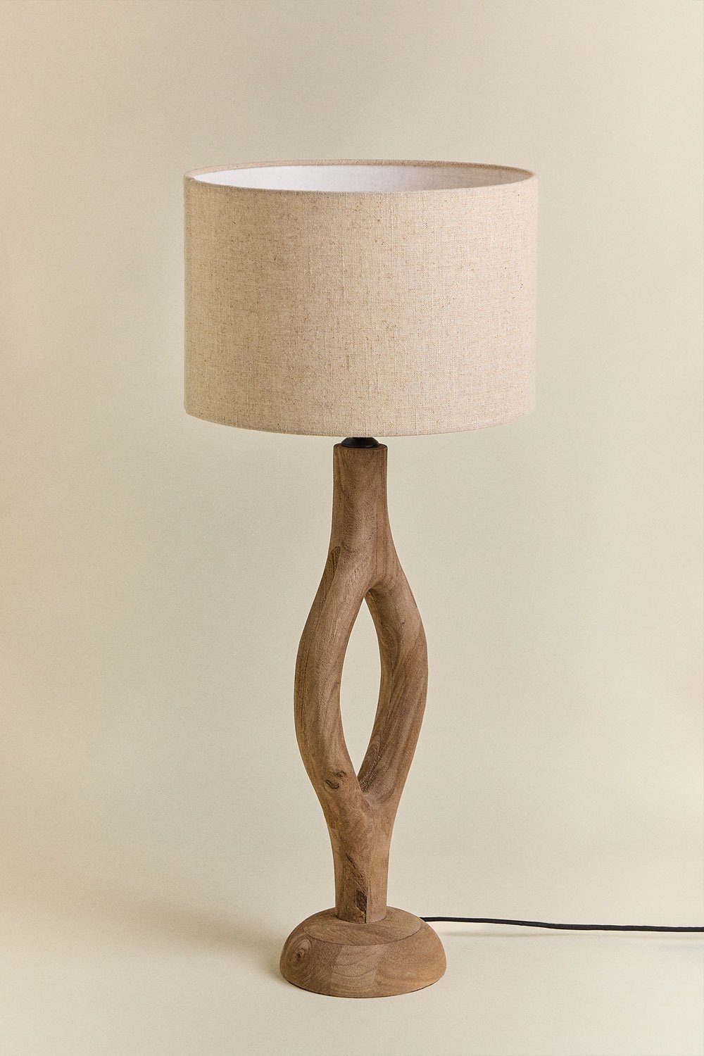 Lampada da tavolo in legno di mango Gracia