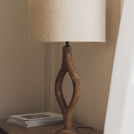 Lampada da tavolo in legno di mango Gracia