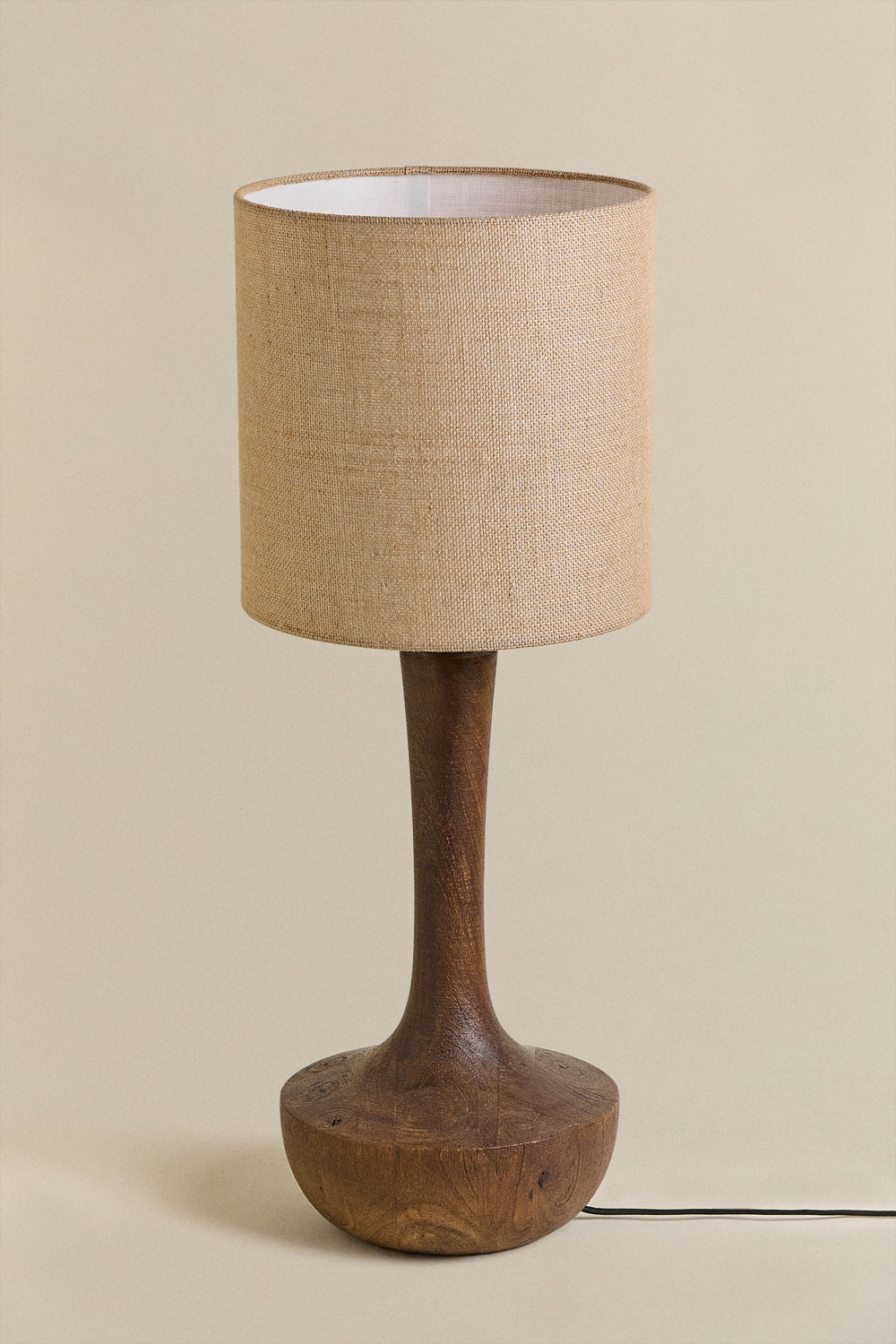 Lampada da tavolo in legno di mango Sintra