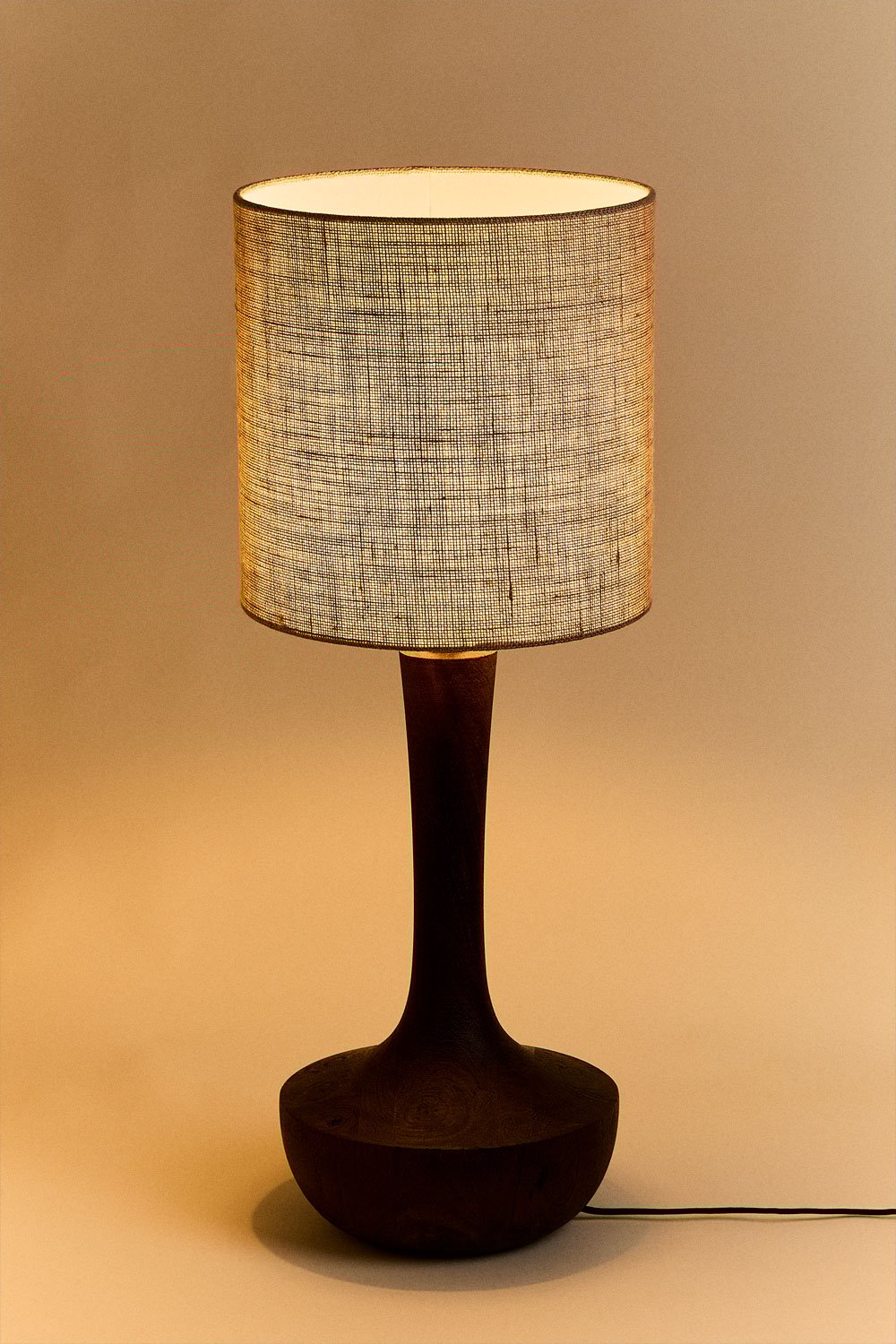 Lampada da tavolo in legno di mango Sintra
