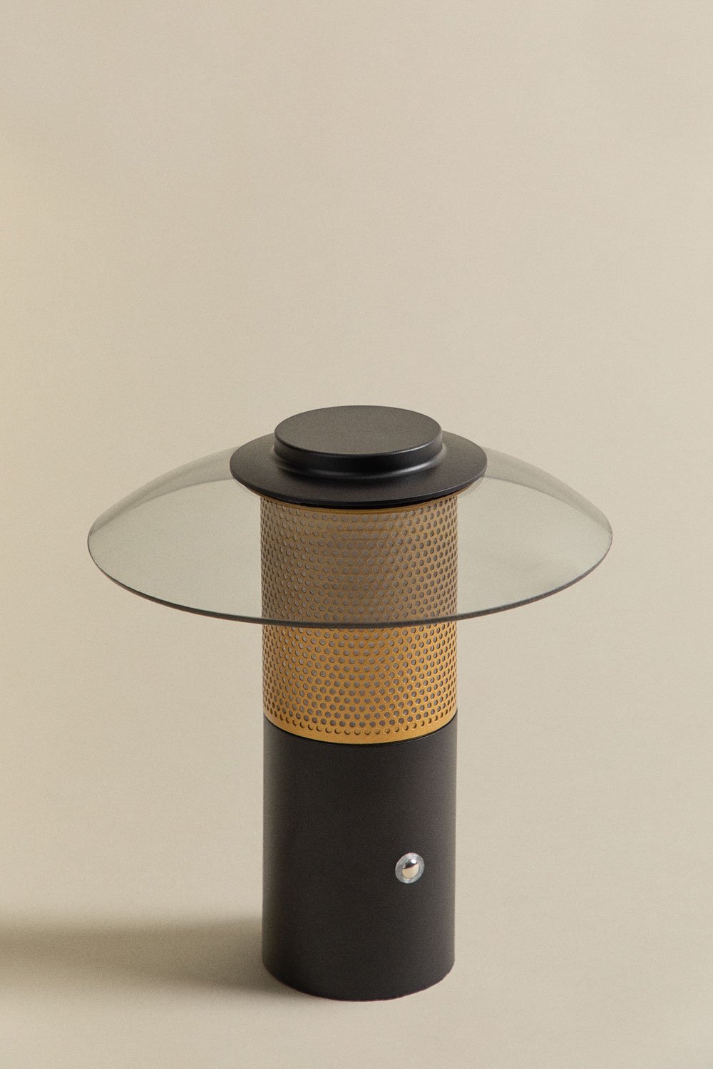 Lampada da Tavolo LED Wireless in Vetro e Acciaio Lispect