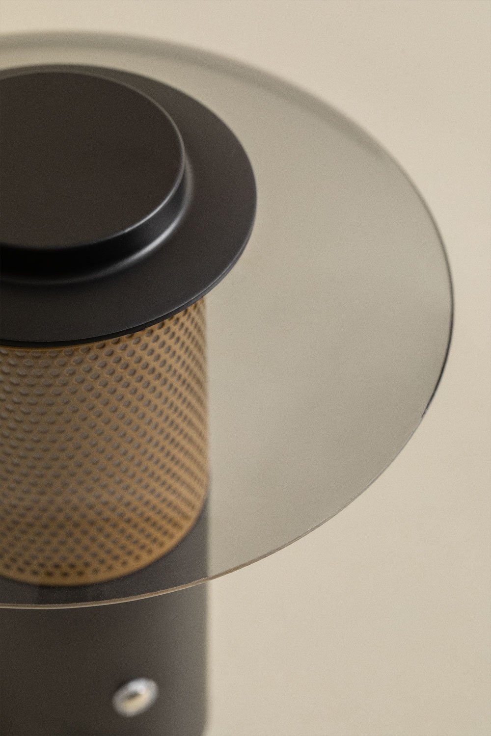 Lampada da Tavolo LED Wireless in Vetro e Acciaio Lispect