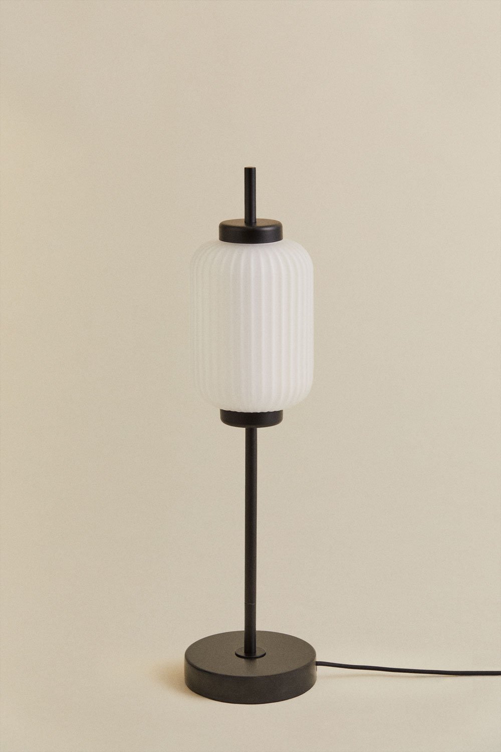 Lampada da tavolo a LED Necsar in ferro e vetro