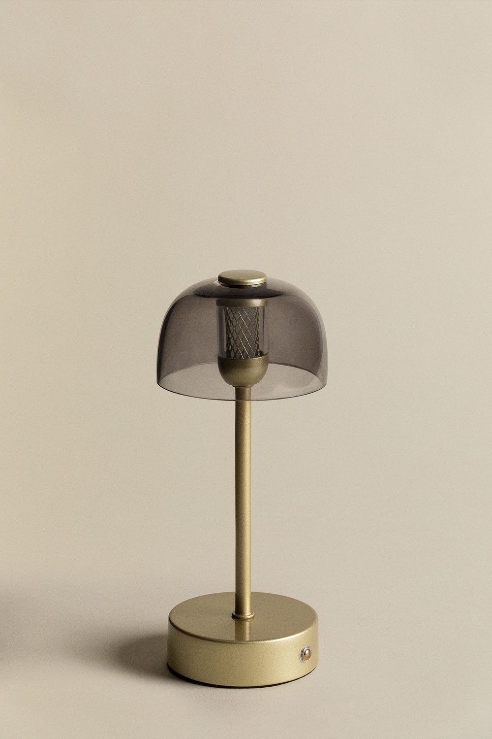 Lampada da Tavolo LED senza fili in ferro e vetro Eunice Gold