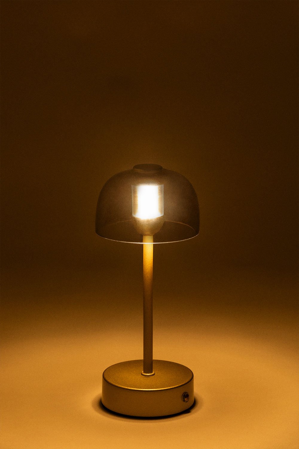Lampada da Tavolo LED senza fili in ferro e vetro Eunice Gold