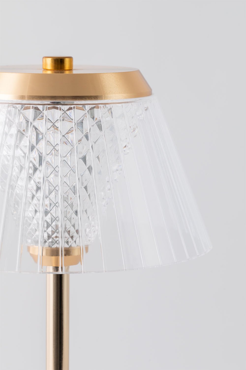 Tinyent lampada da tavolo LED wireless in ferro e vetro