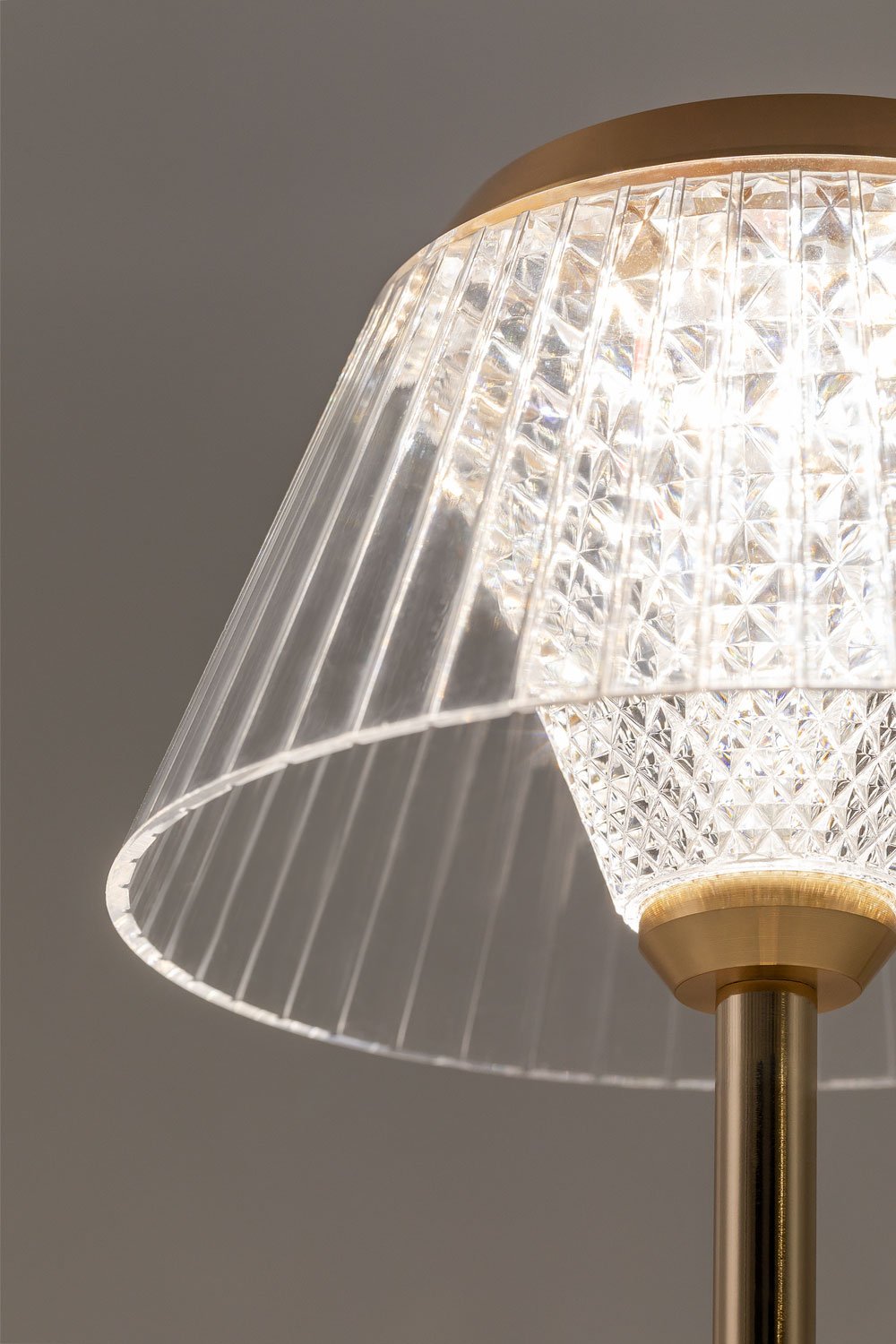 Tinyent lampada da tavolo LED wireless in ferro e vetro