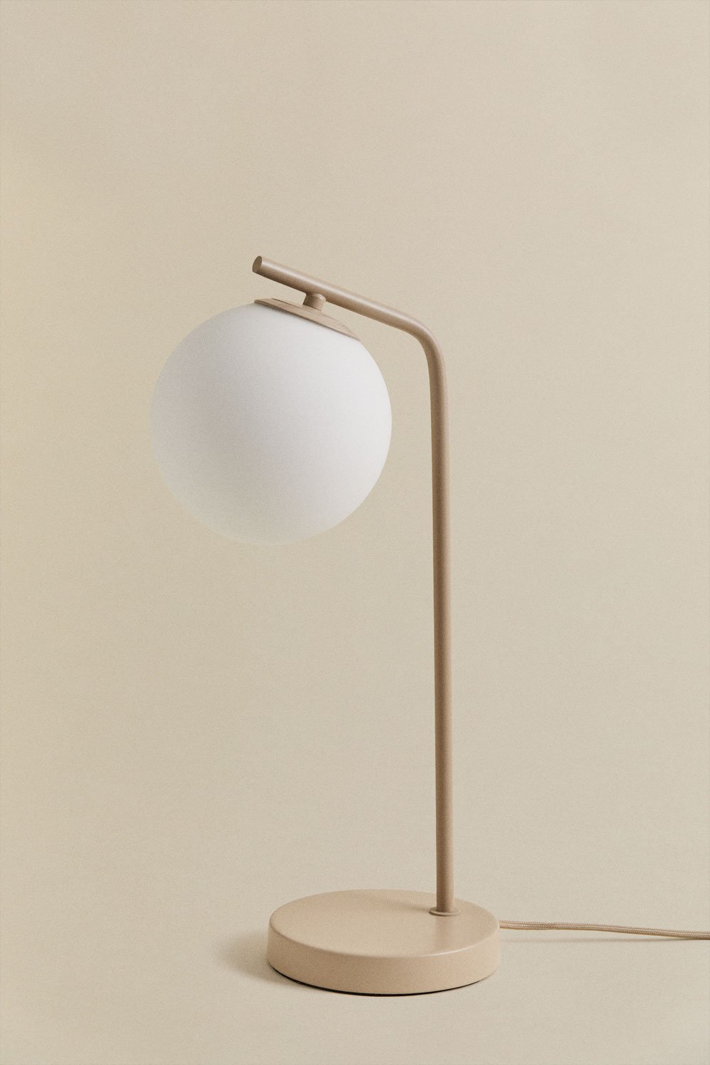 Lampada da tavolo Alligier in metallo e vetro
