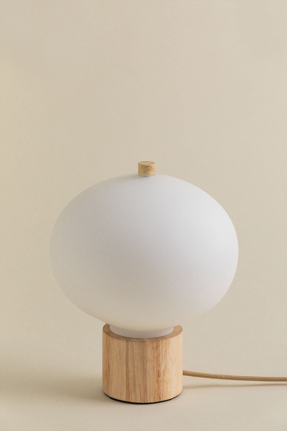 Lampada da tavolo Batouri in legno di pino