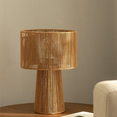 Lampada da tavolo in carta intrecciata Carisa