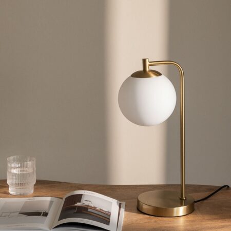 Lampada da Tavolo con Sfera di Cristallo Uvol