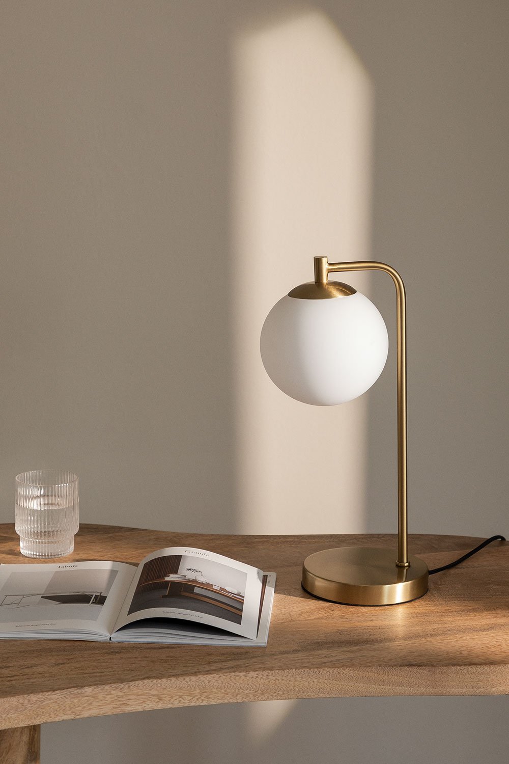 Lampada da Tavolo con Sfera di Cristallo Uvol