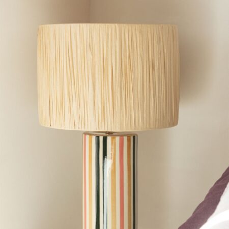 Lampada da tavolo in gres e rafia Arendal
