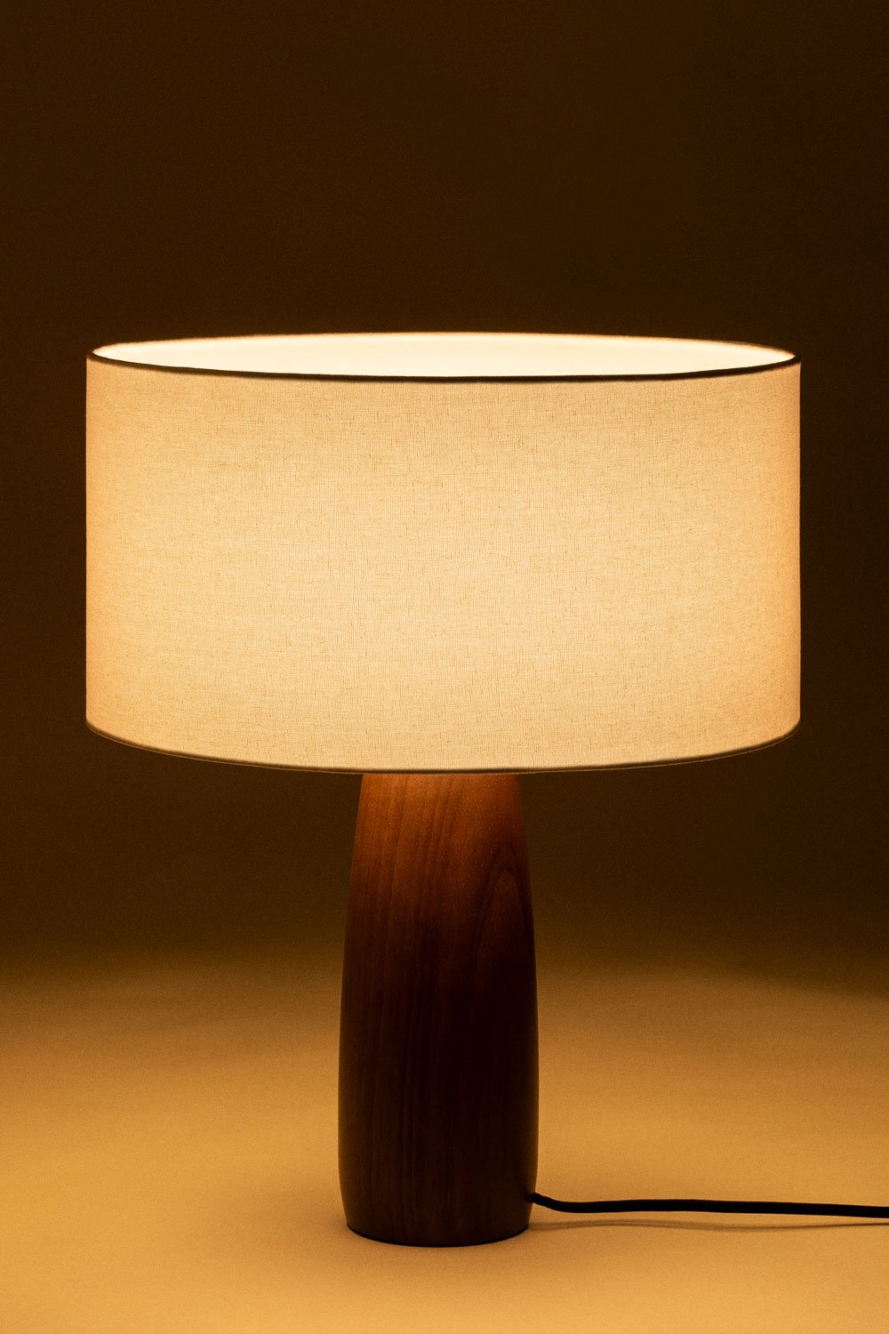 Lampada da tavolo in legno Caitlin
