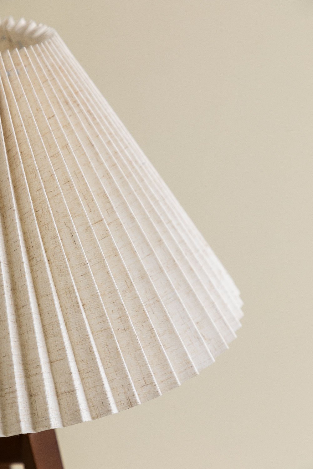 Lampada da tavolo in lino e legno Vivaldo