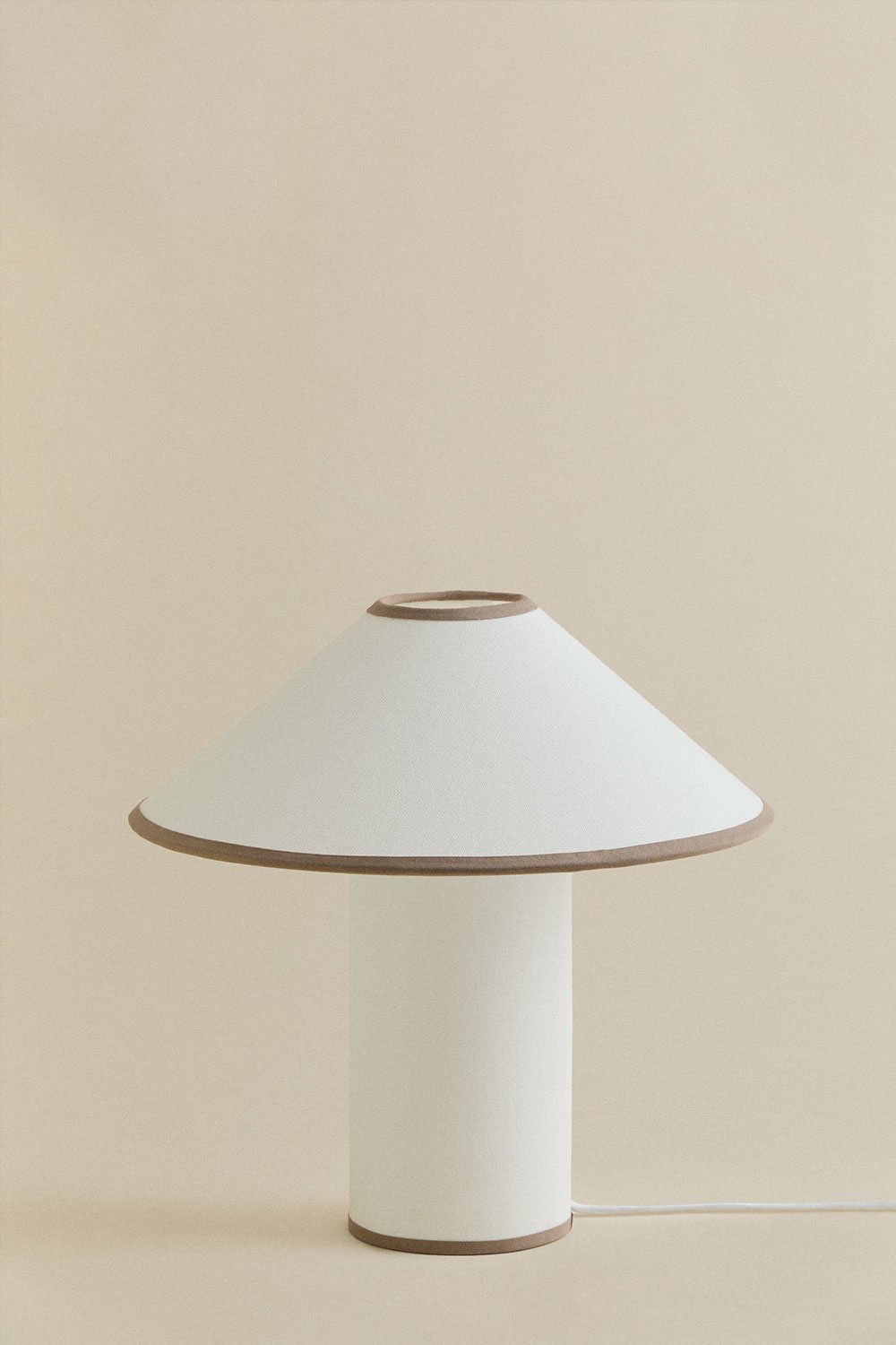 Lampada da tavolo in lino Liduina ↑35 cm