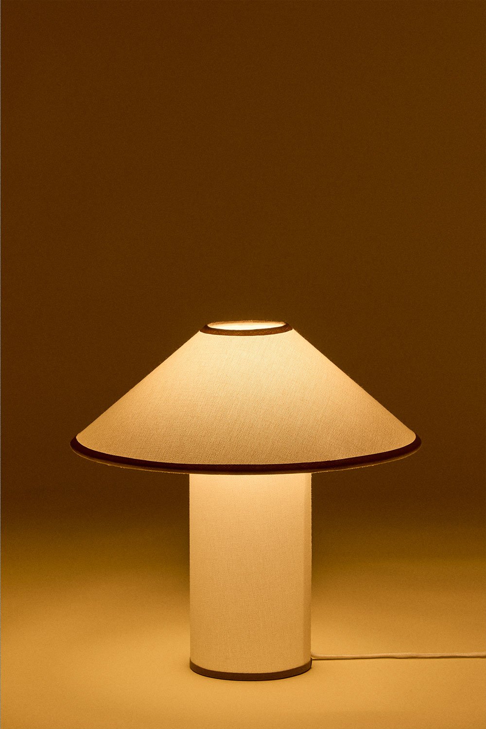 Lampada da tavolo in lino Liduina ↑35 cm
