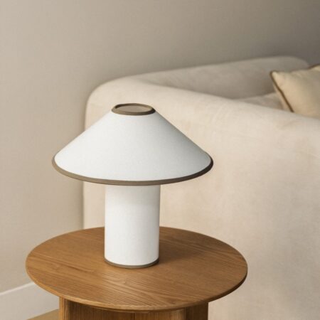 Lampada da tavolo in lino Liduina ↑35 cm