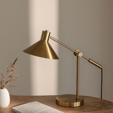 Lampada da tavolo in metallo Clayt