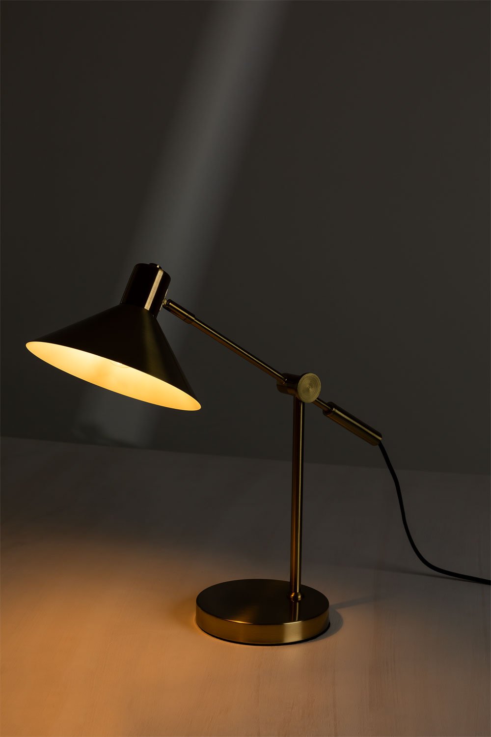 Lampada da tavolo in metallo Clayt