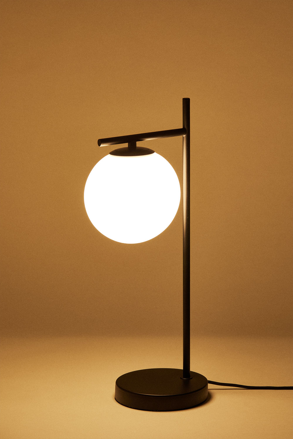 Lampada da tavolo in metallo e vetro di Alligier Design