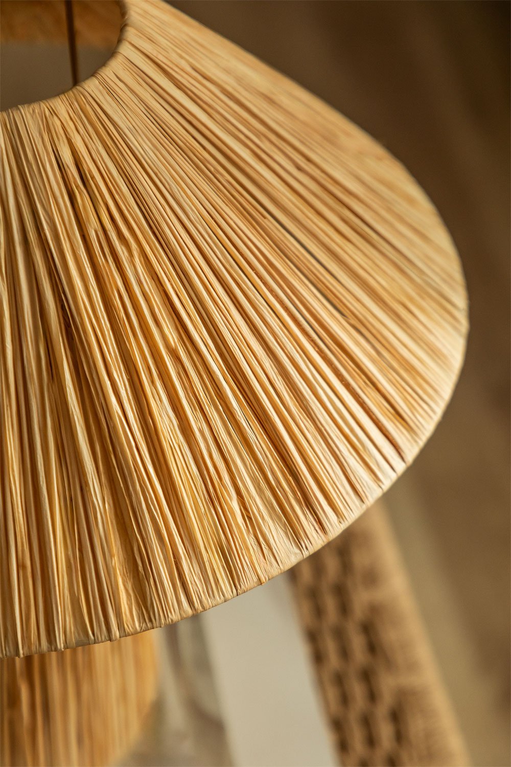 Lampada da tavolo in rafia Aruel
