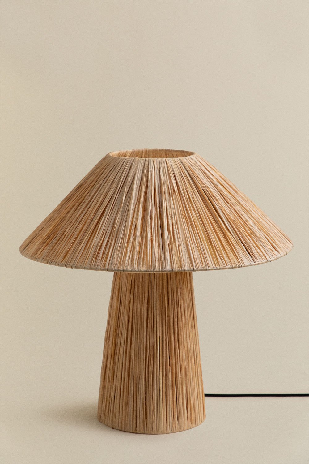 Lampada da tavolo in rafia Aruel