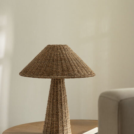 Lampada da tavolo in rattan Liselot
