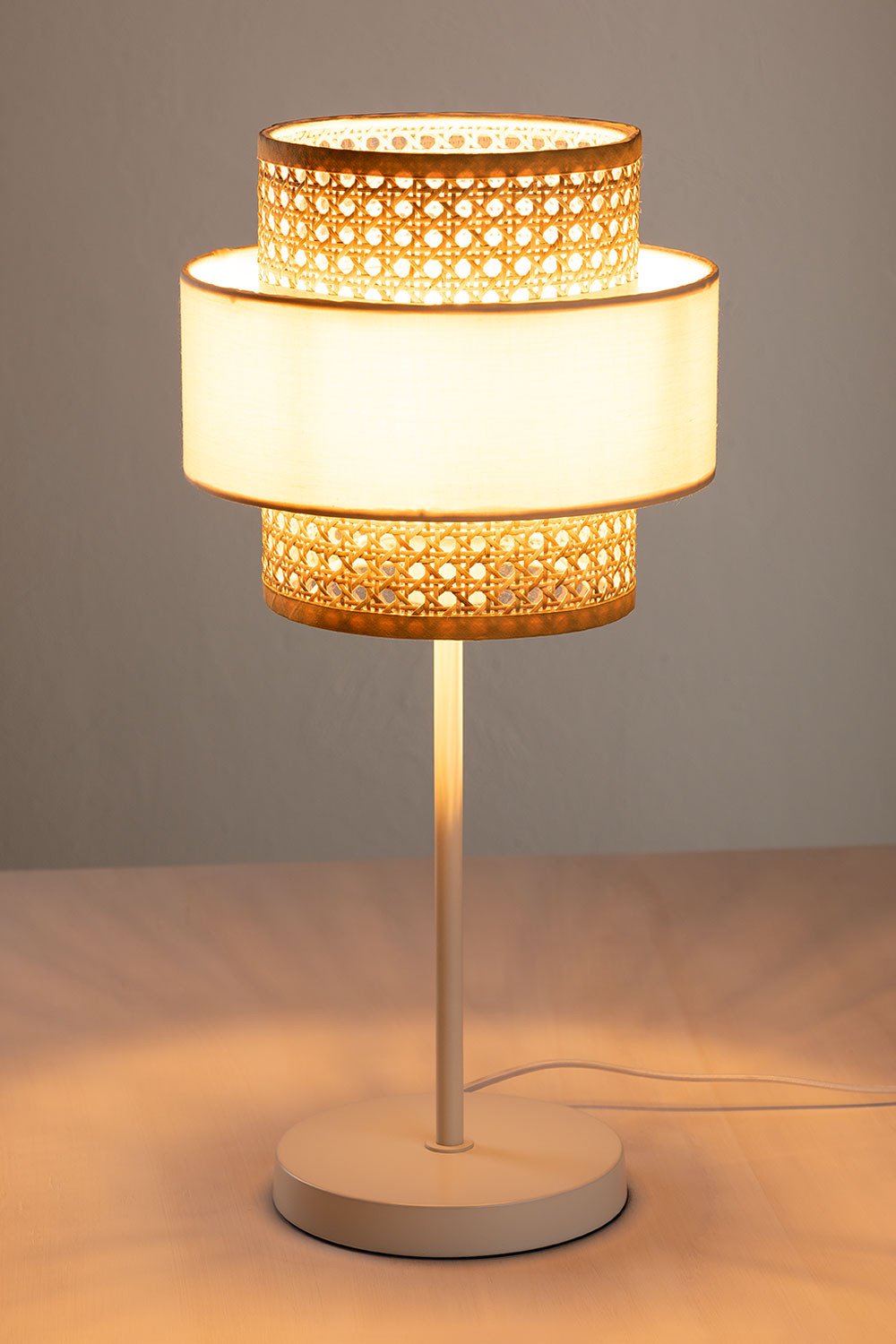 Lampada da Tavolo in Rattan Satu