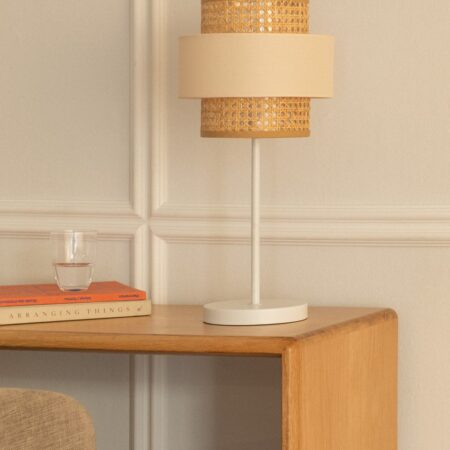 Lampada da Tavolo in Rattan Satu